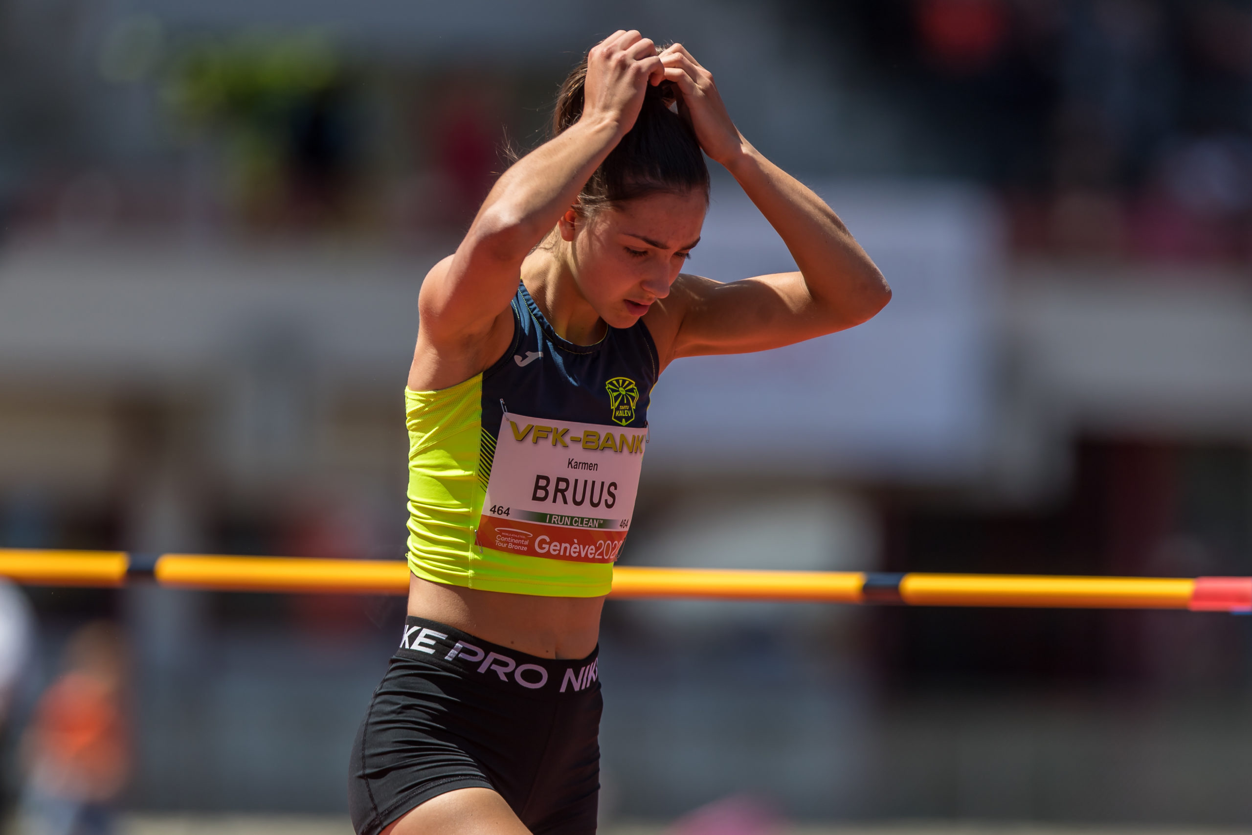 The prodigious Karmen BRUUS (EST) (2005), with 17 years she finished 7th at ATLETICAGENEVE and one month later she was also 7th (!!) at the absolute World Championships in Eugene Oregon 2022 with 1.96 !